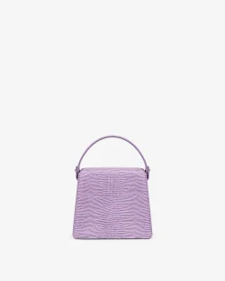 Fae Mini Top Handle Bag - Purple Lizard
