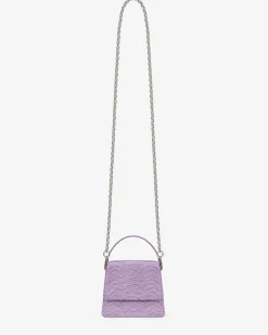 Fae Mini Top Handle Bag - Purple Lizard