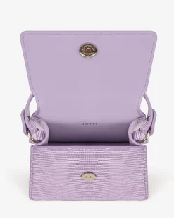 Fae Mini Top Handle Bag - Purple Lizard