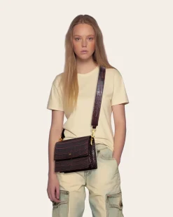 Fashion Mini Flap Bag & Purses - Croc Embossed - JW PEI