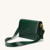 Fashion Mini Flap Bag & Purses - Dark Green Croc Embossed - JW PEI