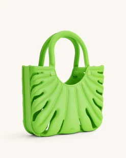 Faye Leaf Beach Bag - Neon Green