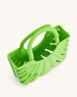 Faye Leaf Beach Bag - Neon Green