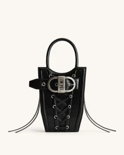 FEI Crushed Straps Phone Bag - Black