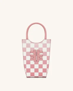 FEI Gradient Checkerboard Phone Bag -Coral Almond