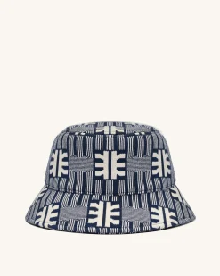 FEI Jacquard Knit Bucket Hat - Navy