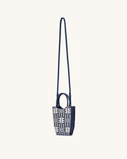 FEI Jacquard Knit Phone Bag - Navy