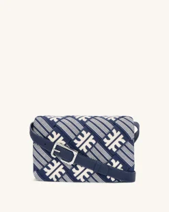 FEI Maze Jacquard Knit Cossbody Bag - Navy
