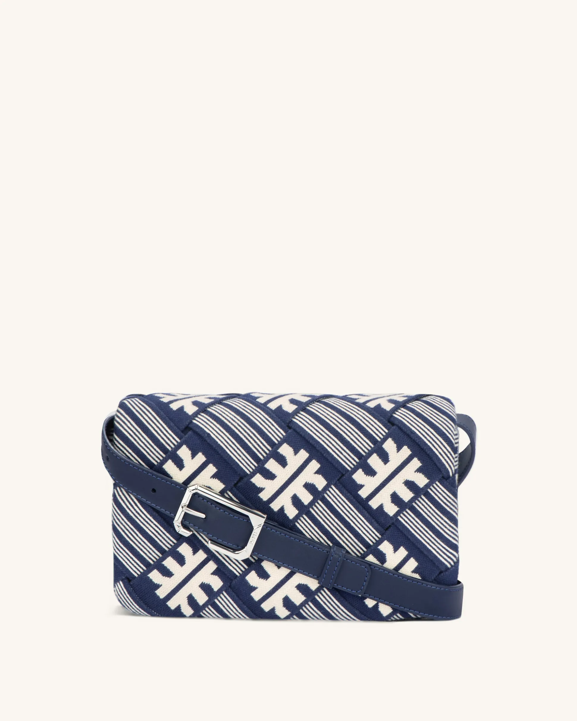 FEI Maze Jacquard Knit Cossbody Bag - Navy