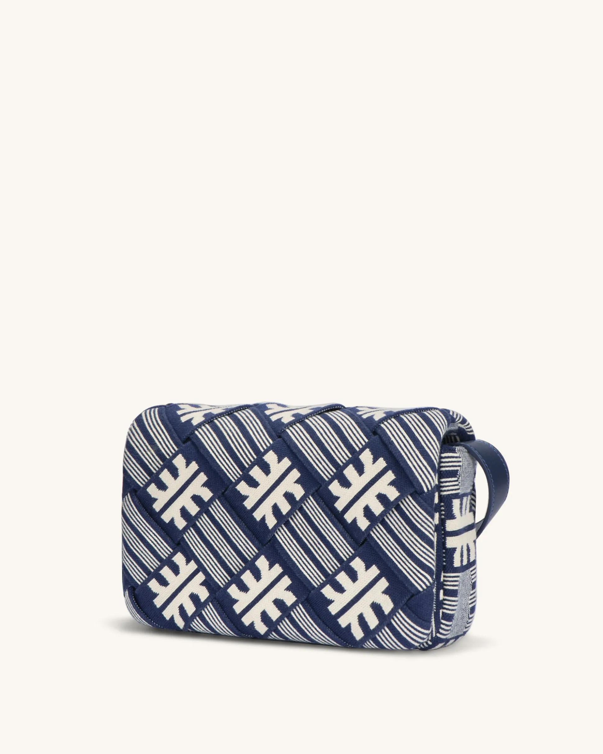 FEI Maze Jacquard Knit Cossbody Bag - Navy