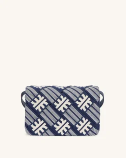 FEI Maze Jacquard Knit Cossbody Bag - Navy