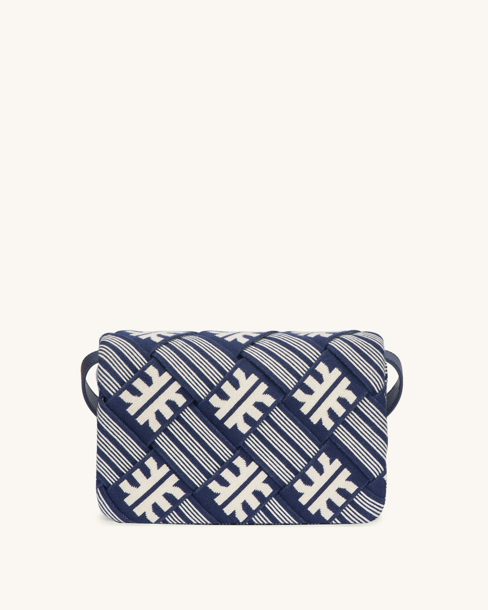 FEI Maze Jacquard Knit Cossbody Bag - Navy