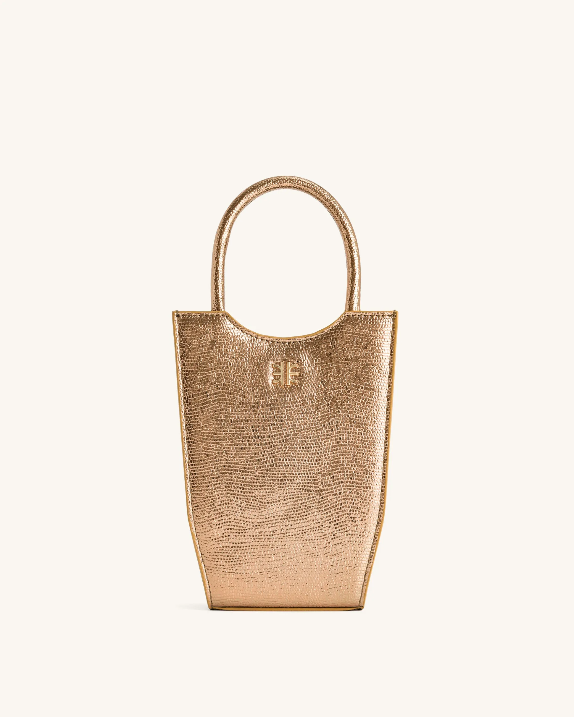 FEI Metallic Phone Bag - Ancient Gold Lizard