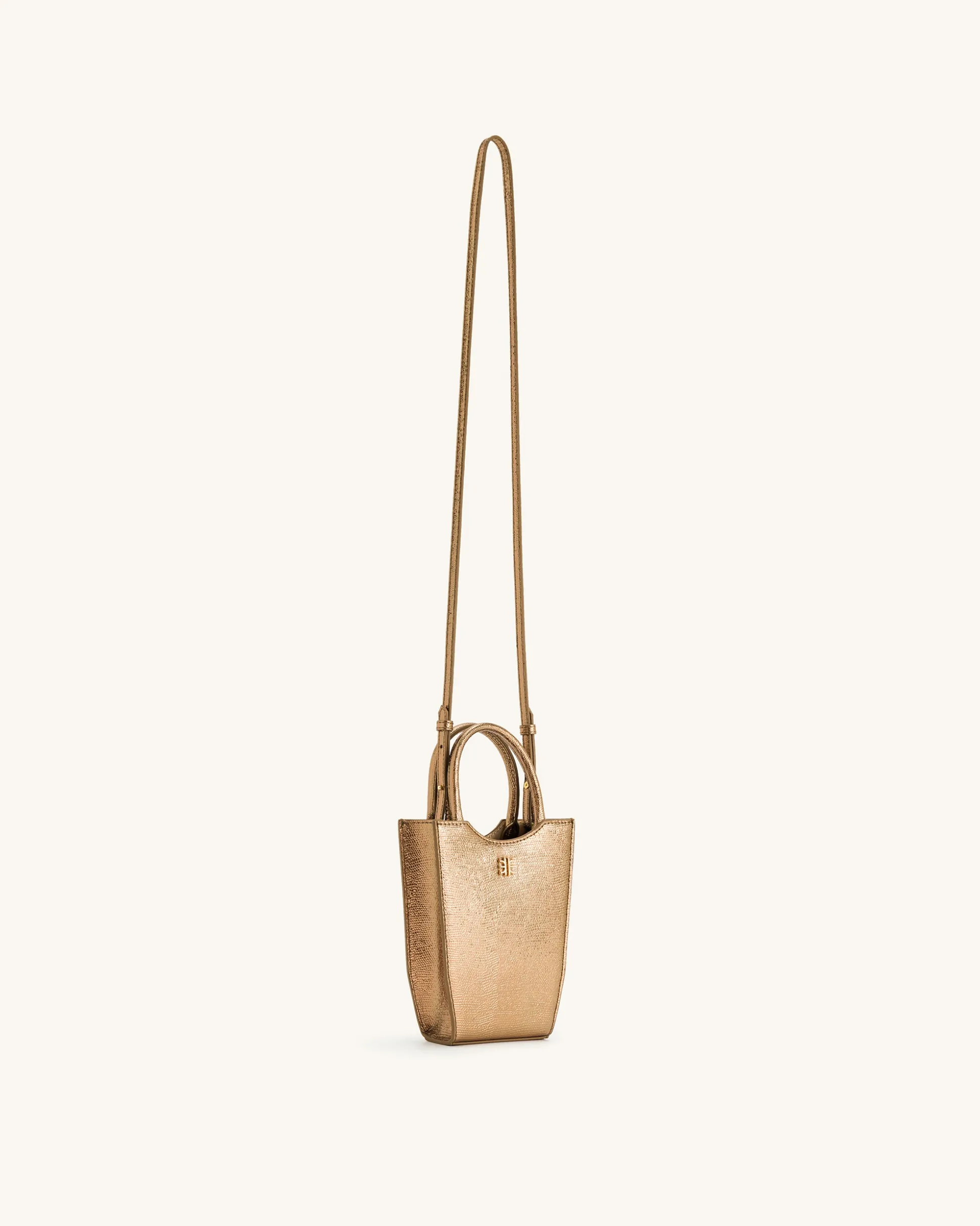 FEI Metallic Phone Bag - Ancient Gold Lizard