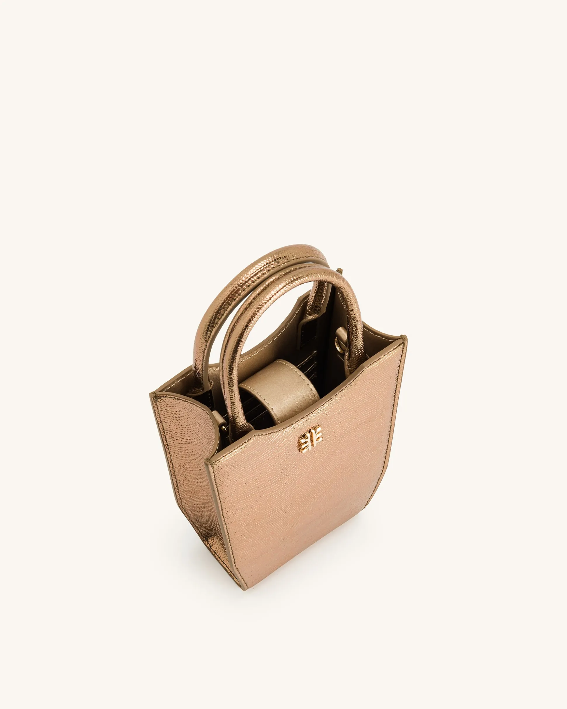 FEI Metallic Phone Bag - Ancient Gold Lizard