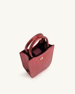 FEI Metallic Phone Bag - Red Ochre Lizard