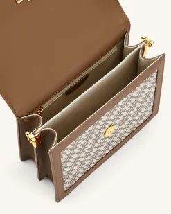 FEI Mini Flap Crossbody - Brown