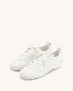 Ferne Streamlined Lustrous Sneakers - White