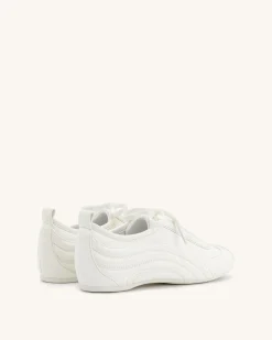 Ferne Streamlined Lustrous Sneakers - White