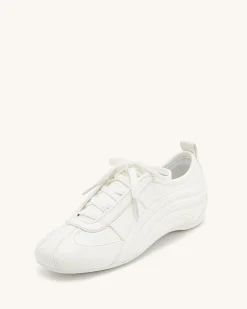 Ferne Streamlined Lustrous Sneakers - White