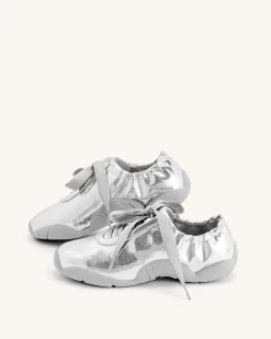 Flavia Ballerina Sneakers - Silver