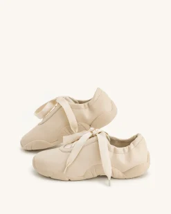 Flavia Ballerina Sneakers - Apricot