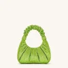 Gabbi Artificial Crystal Medium Ruched Hobo Handbag - Green
