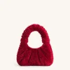 Gabbi Faux Fur Medium Ruched Hobo Handbag - Magenta