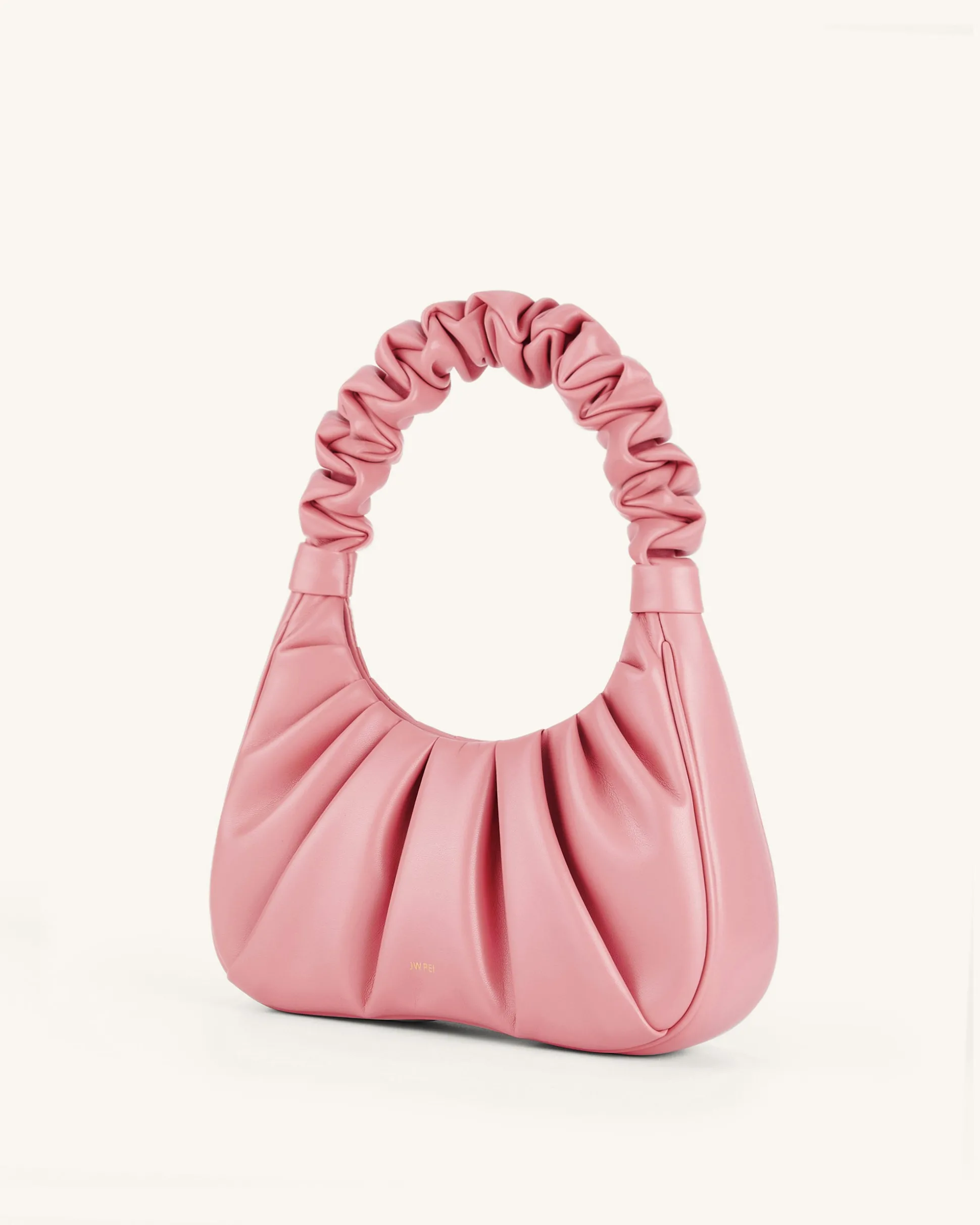 Gabbi Ruched Hobo Handbag - Coral Almond