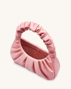 Gabbi Ruched Hobo Handbag - Coral Almond