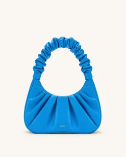 Gabbi Ruched Hobo Handbag - Lake Blue