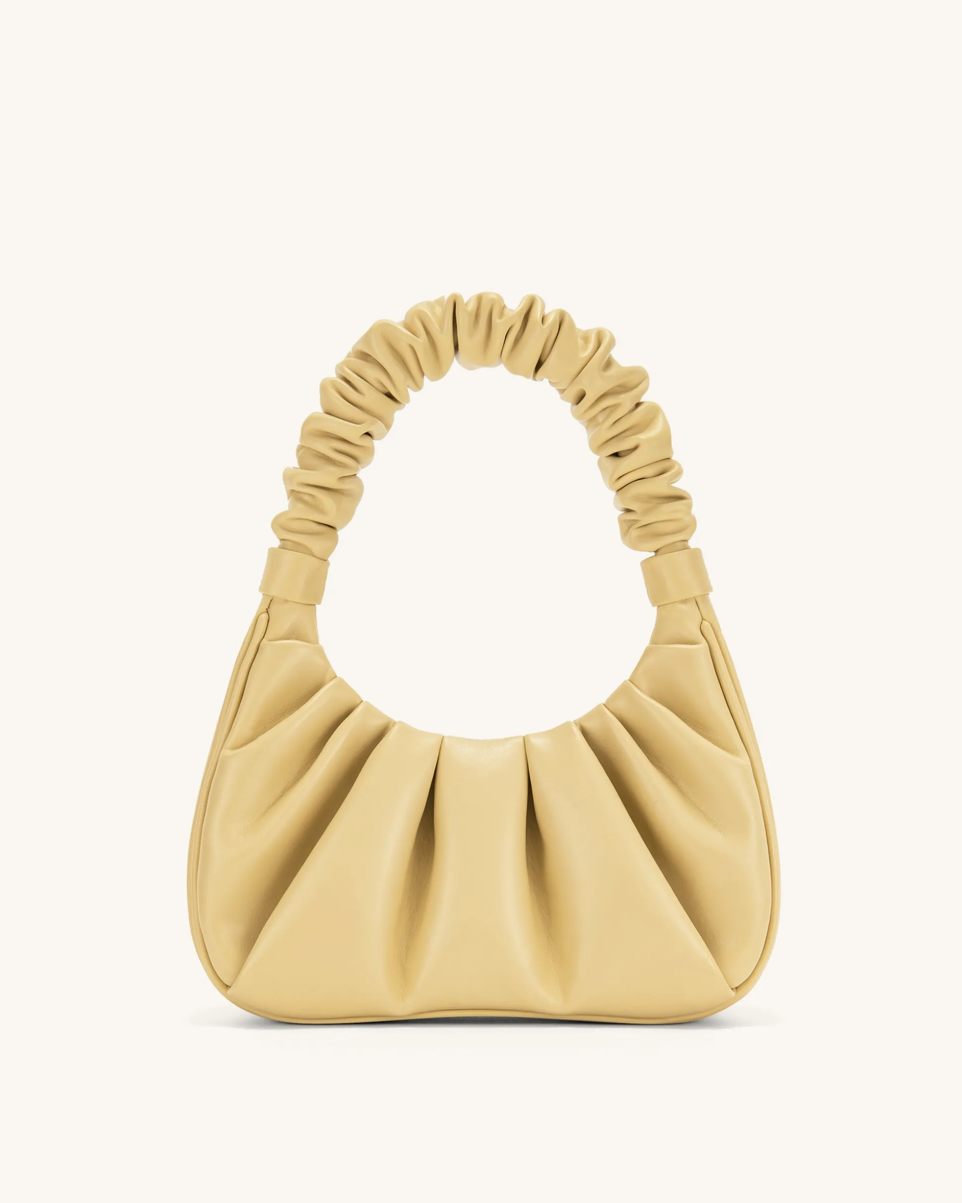 Gabbi Ruched Hobo Handbag - Butter