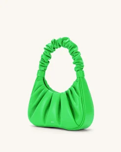 Gabbi Ruched Hobo Handbag - Neon Green