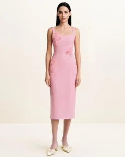 Garden Grace Sheath Dress - Pink
