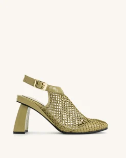 Genesis Heeled Sandals - Olive Green