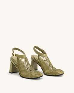 Genesis Heeled Sandals - Olive Green
