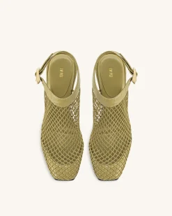 Genesis Heeled Sandals - Olive Green