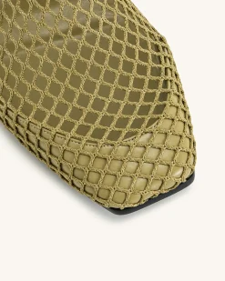 Genesis Heeled Sandals - Olive Green