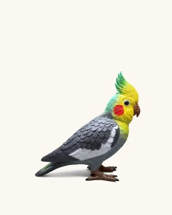 Gray Cockatiel Clutch Bag - Multicolor