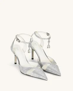Haidi Artificial Crystal Pumps - Silver