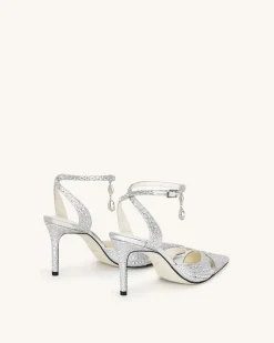 Haidi Artificial Crystal Pumps - Silver