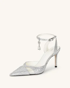 Haidi Artificial Crystal Pumps - Silver
