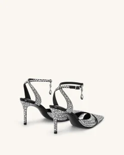Haidi Artificial Crystal Pumps - Black
