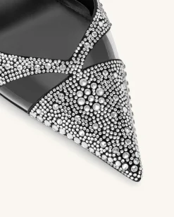 Haidi Artificial Crystal Pumps - Black
