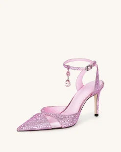 Haidi Artificial Crystal Pumps - Pink