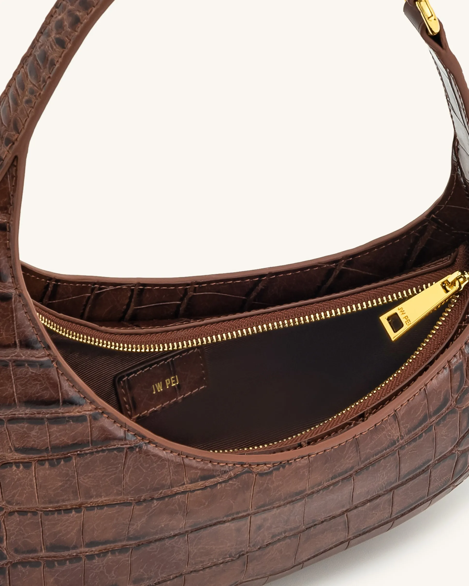 Harlee Shoulder Bag - Brown Croc