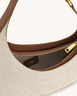 Harlee Shoulder Bag - Brown Canvas