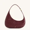 Harlee Weave Texture Shoulder Bag - Burgundy