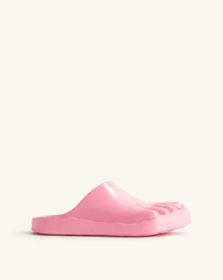 Hayley Toe Model Flat Mules - Pink