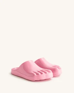 Hayley Toe Model Flat Mules - Pink